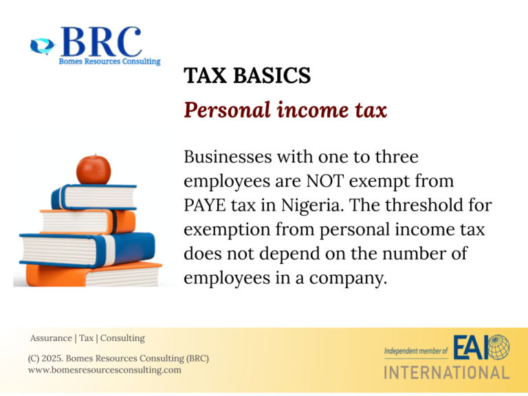 PAYE tax exemption